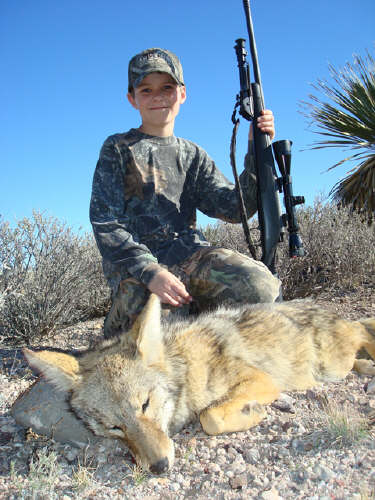 Arizona coyote taken by junior hunter