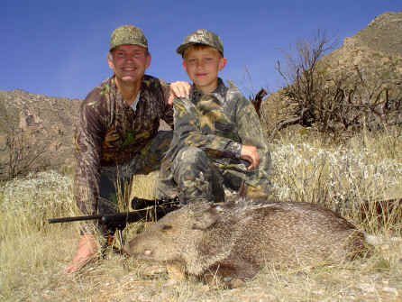 Rob and Bryce with an Arizona Javelina