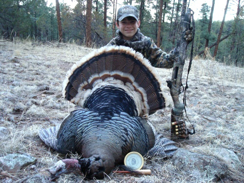 Youth hunt Merriams turkey