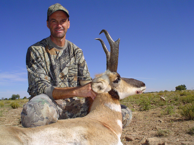 Lance Leslie with a decent antelope buck